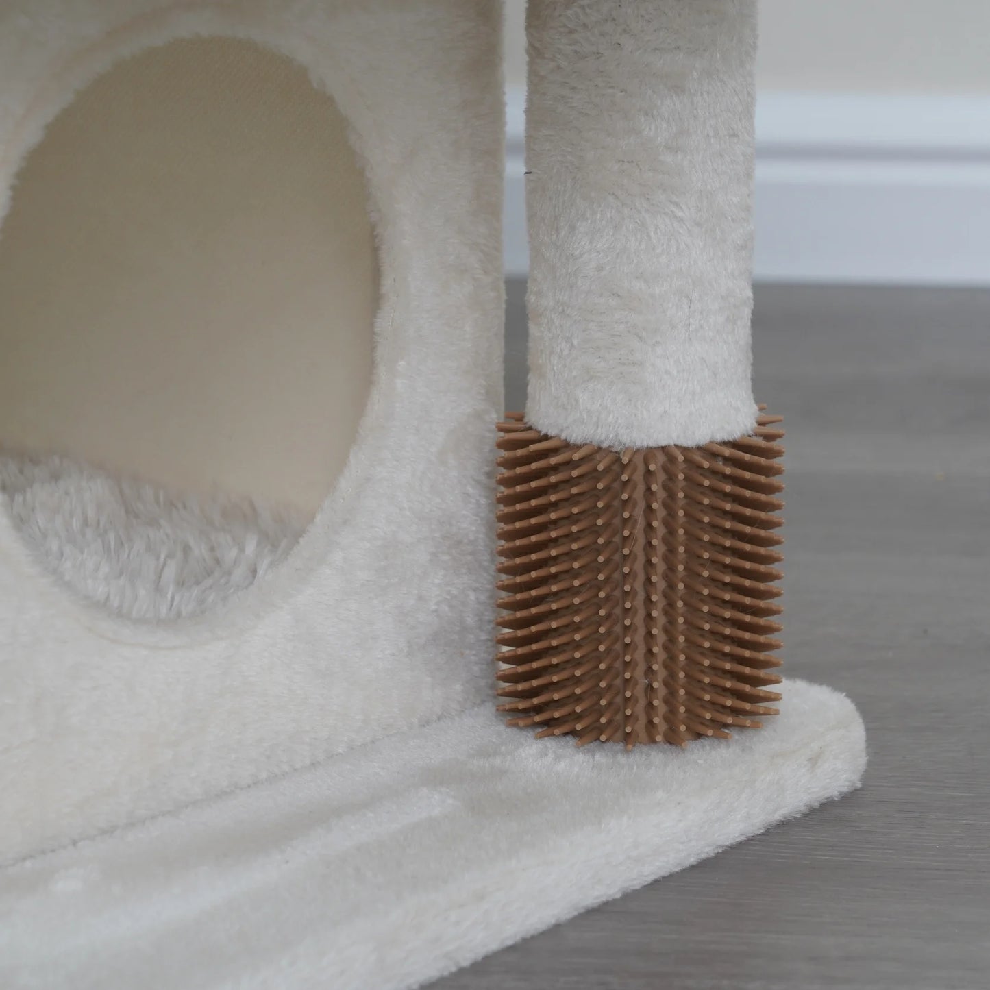 8-Level 72.4" Cat Tree Sanctuary with Condos Hammock Perches Toys, Cream