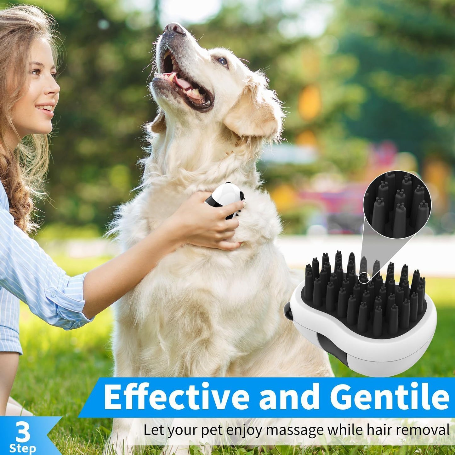 Pet Dog Bath Brush Dog Cat Shampoo Brush Grooming Washing Brush Comb Panda Shape