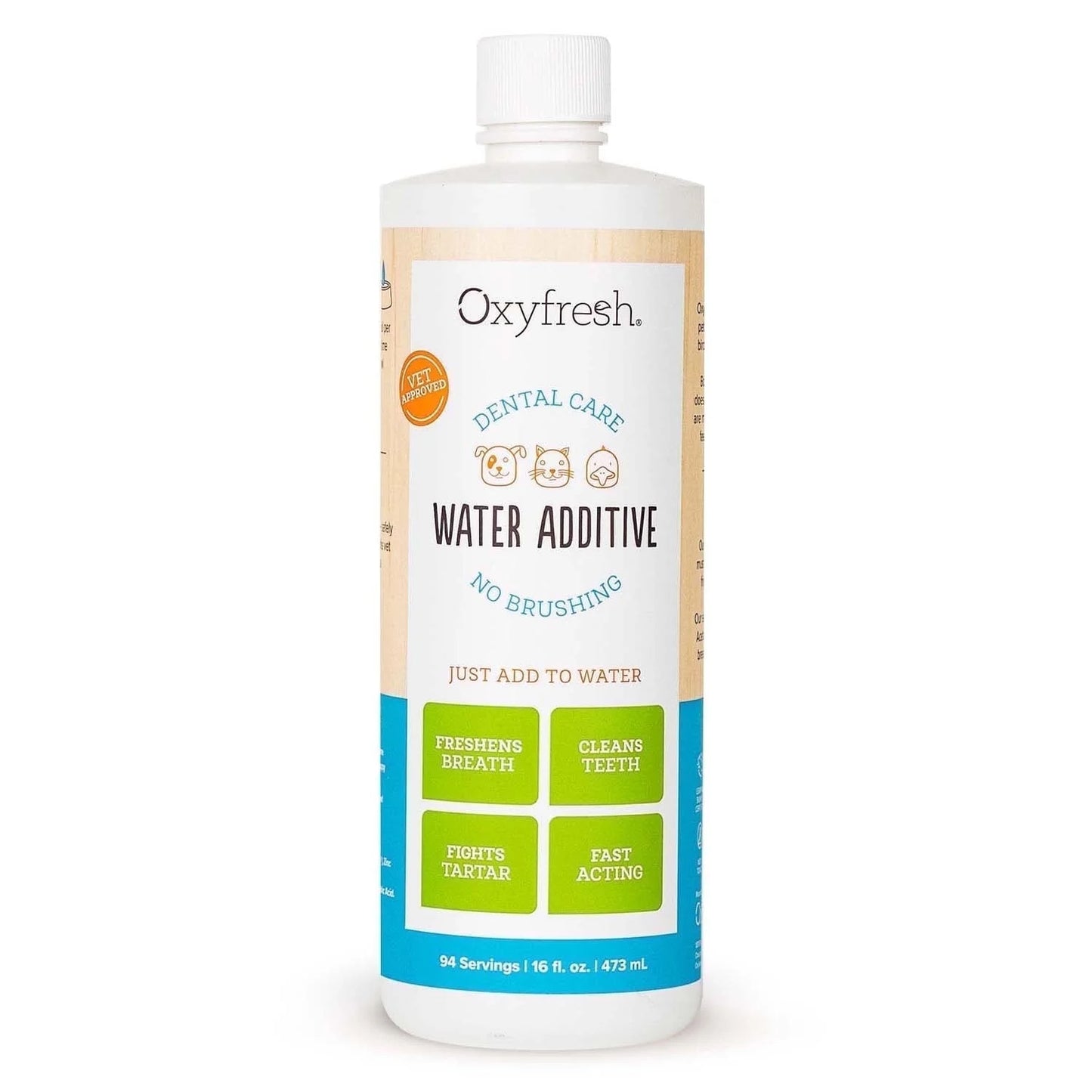 Premium Pet Dental Care Solution Pet Water Additive: Best Way to Eliminate Bad Dog Breath and Cat Bad Breath - Fights Tartar & Plaque - so Easy, Just Add to Water! Vet Recommended 16 Oz.