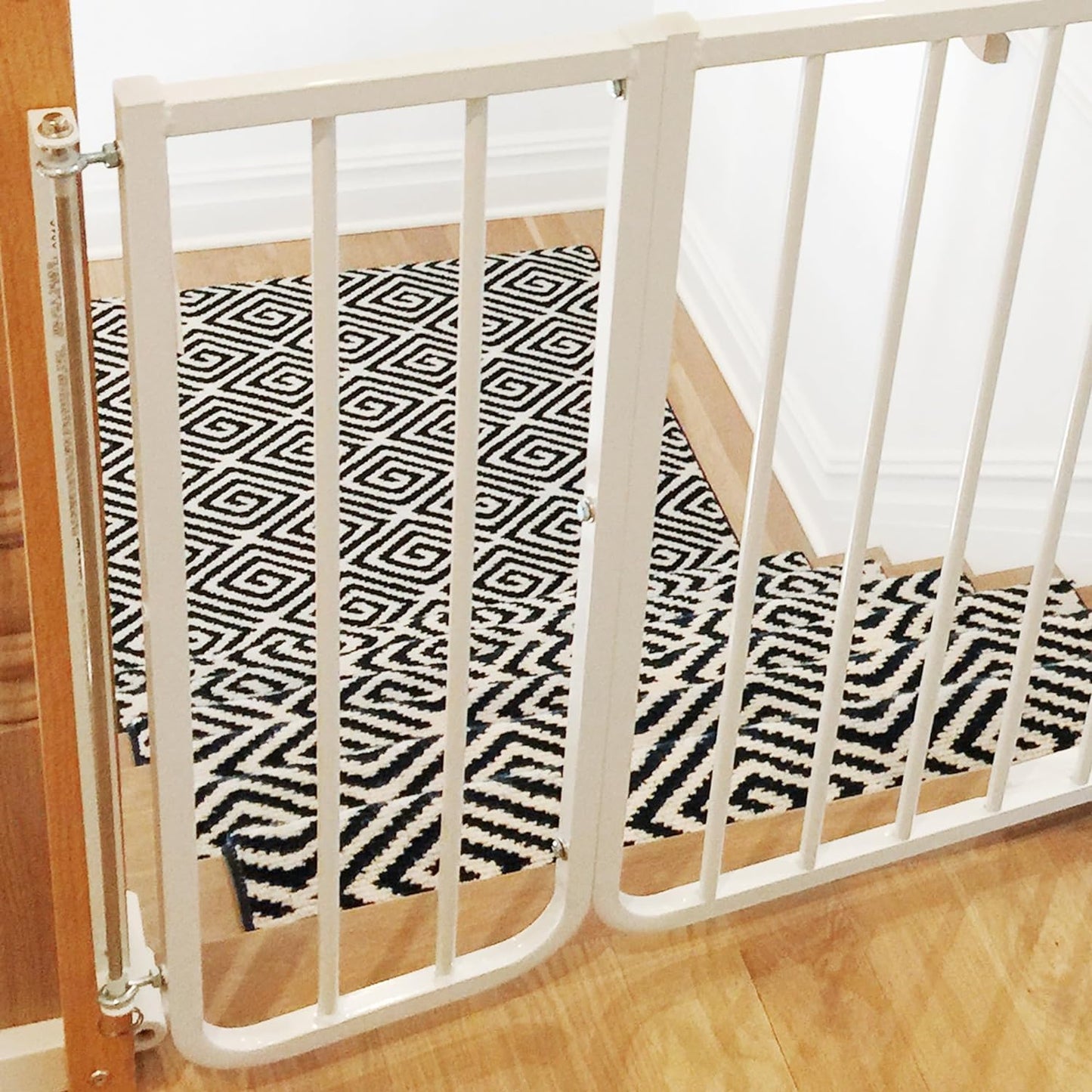 BX1 Baby Gate Extension - Fits Safety Gates - 10.5 Inch Wide Dog Gate Extension - White