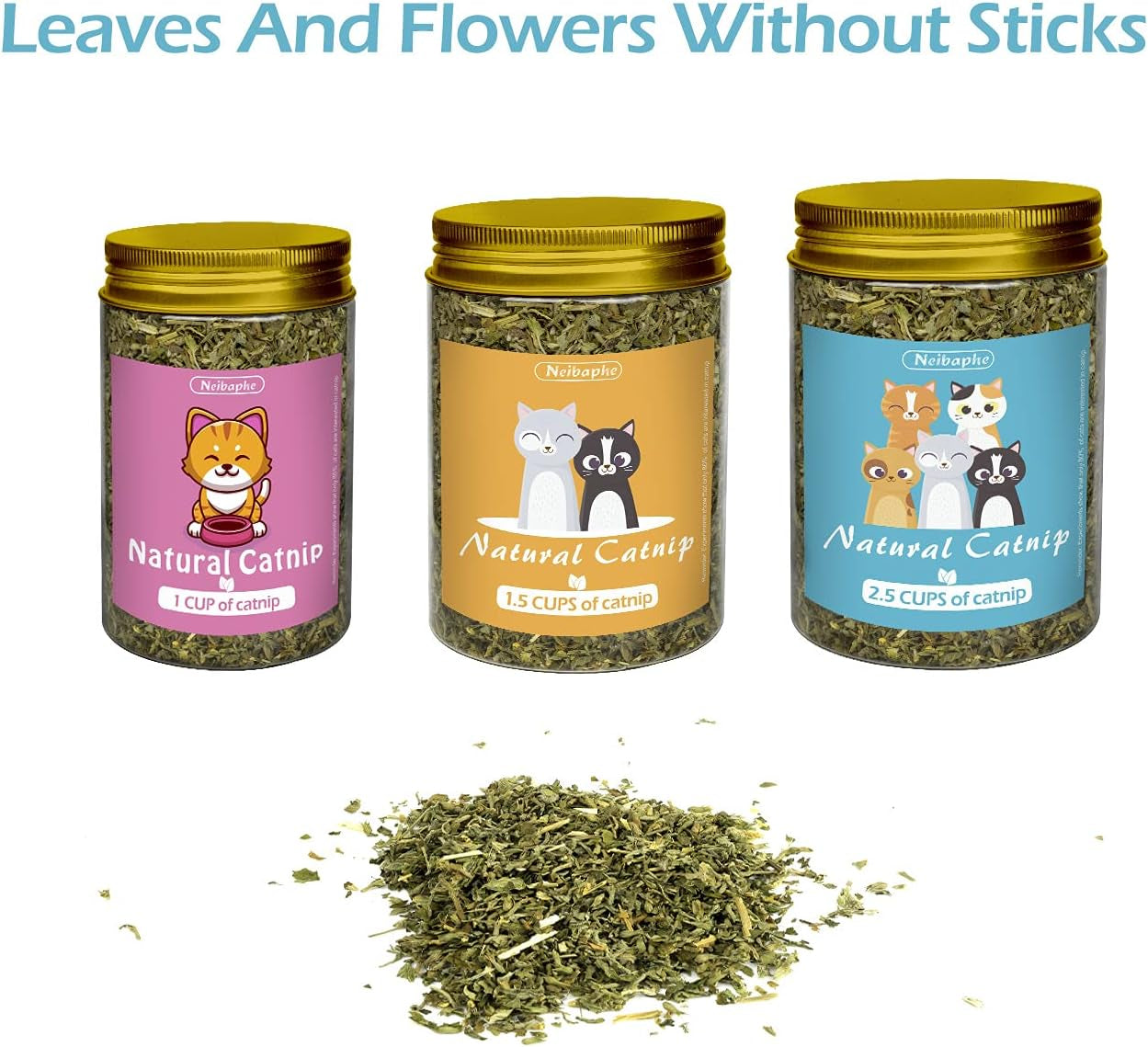 Cat Nip, Premium Catnip Leaves for Cat, Makes Cat Crazy (1CUP)