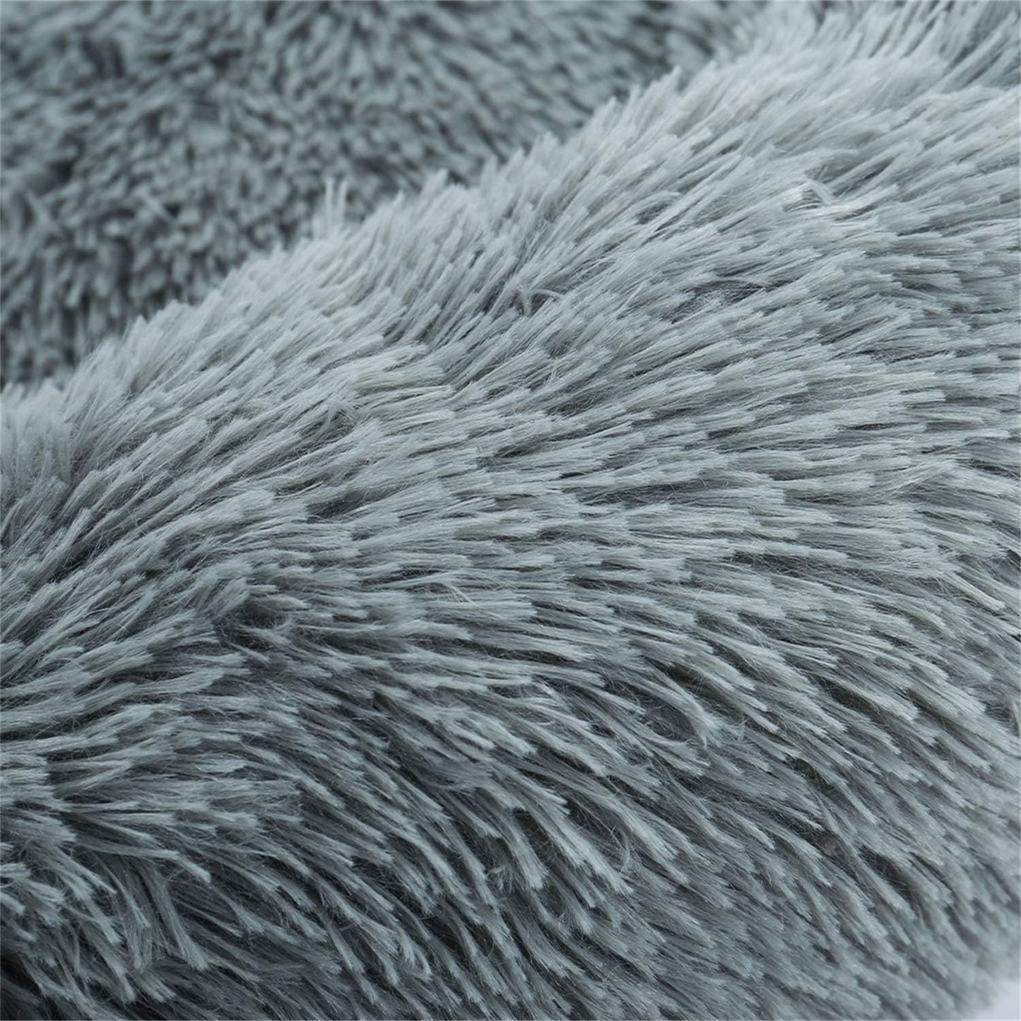 Dog Bed Comfortable Donut Cuddler round Pet Bed Ultra Soft Machine Washable for Dogs up to 45 Lbs 30" X 30" Medium Zippered Grey, Upgrade Version