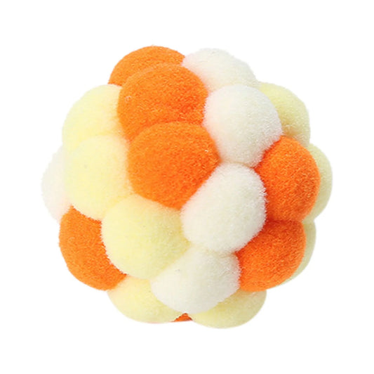 Funny Cat Toy Stretch Ball Built-In Bell Fuzzy Cats Creative Colorful Interactive Toy Christmas Cat Toy Balls for Indoor Cats and Kittens