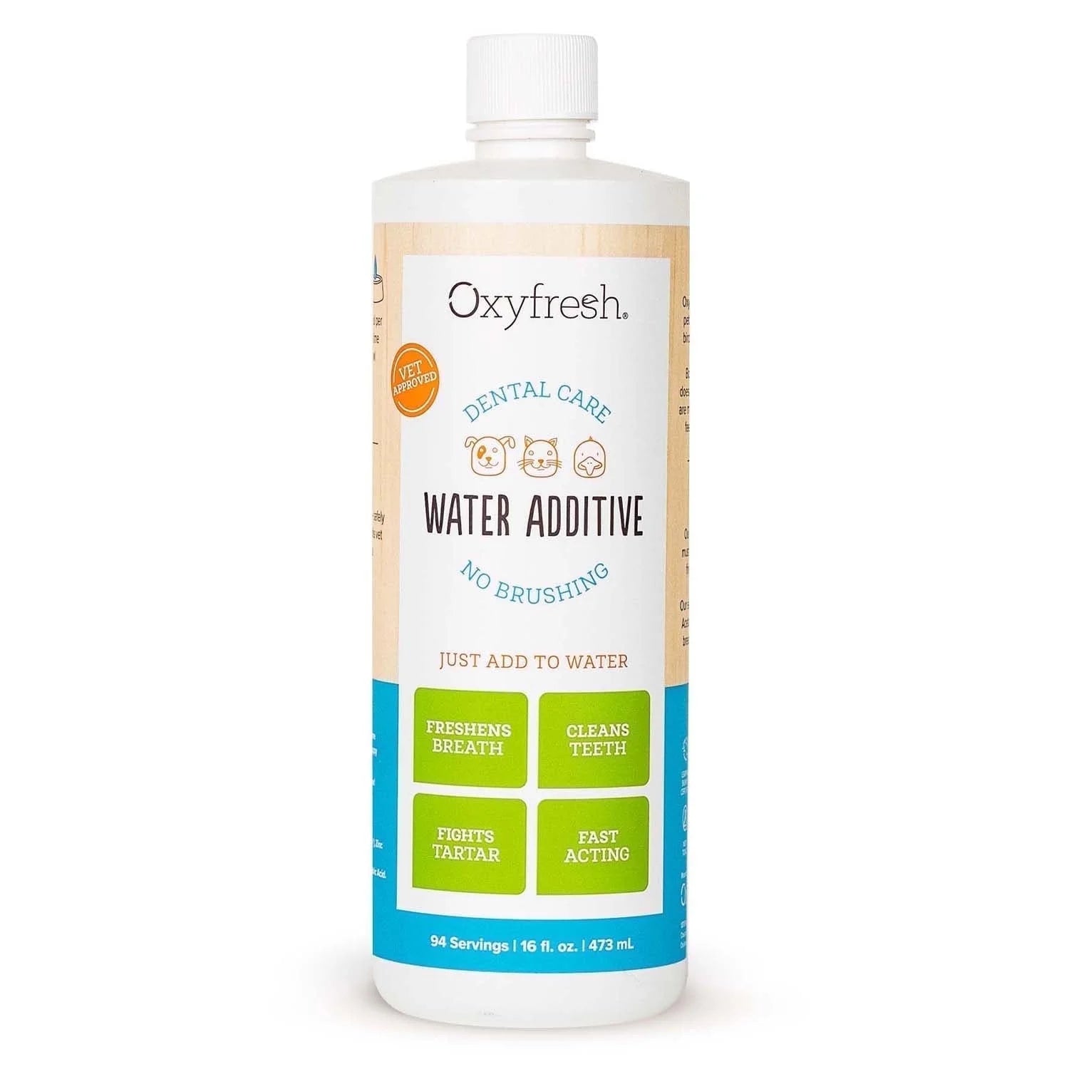 Premium Pet Dental Care Solution Pet Water Additive: Best Way to Eliminate Bad Dog Breath and Cat Bad Breath - Fights Tartar & Plaque - so Easy, Just Add to Water! Vet Recommended 16 Oz.
