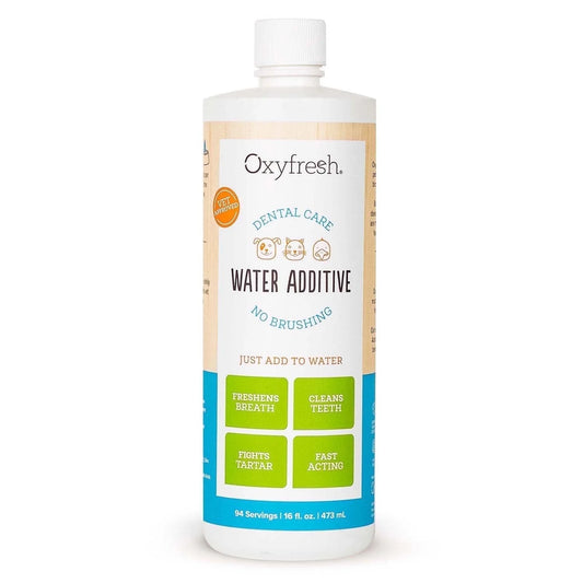 Premium Pet Dental Care Solution Pet Water Additive: Best Way to Eliminate Bad Dog Breath and Cat Bad Breath - Fights Tartar & Plaque - so Easy, Just Add to Water! Vet Recommended 16 Oz.