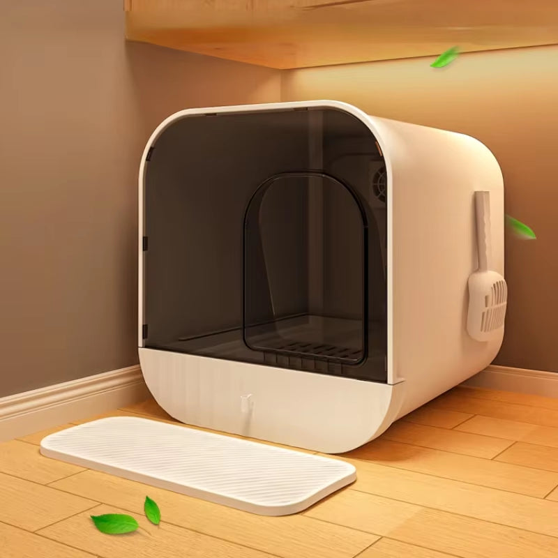 Litter Box Oversized Deodorant Cat Toilet Closed Litter Box Extra Large Splash-Proof Litter Box for Cats