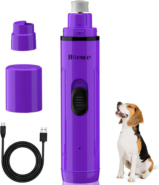 Dog Nail Grinder Low Noise 2 Speed Pet Nail Trimmer Portable Professional Electric Nail Clipper File Painless Pet Paws Grooming Tool for Small Medium Large Dogs & Cats