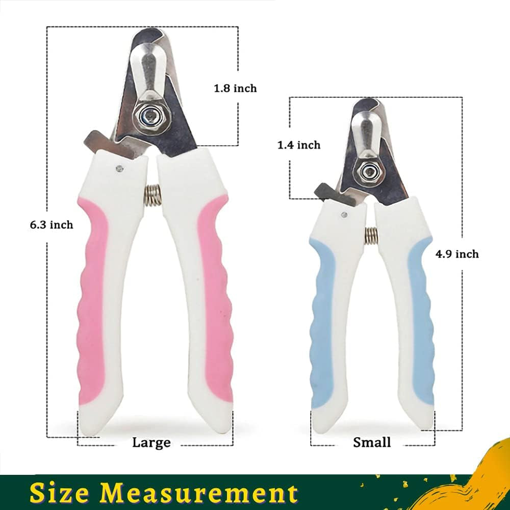 Dog Nail Clippers and Trimmer, Professional Cat Nail Clipper with Sharp Blades and Nail File (Small, Pink)