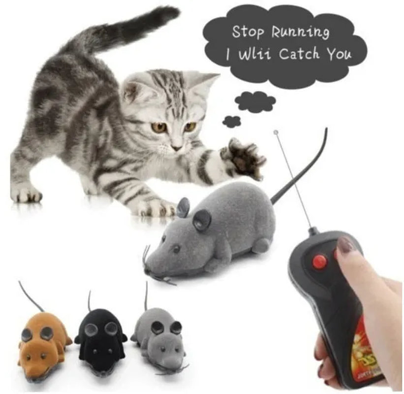 Wireless Remote Mouse Toys Mice Funny Cat Toys Remote Control Cat Toys Simulation Mouse Toys