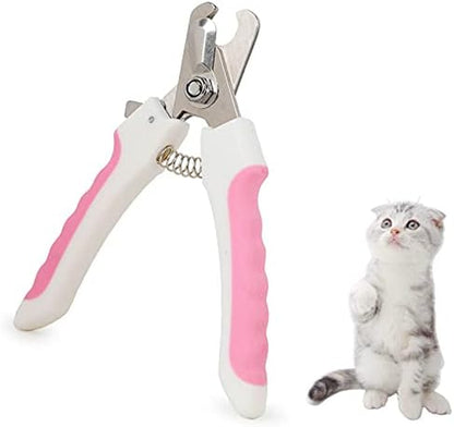 Dog Nail Clippers and Trimmer, Professional Cat Nail Clipper with Sharp Blades and Nail File (Small, Pink)