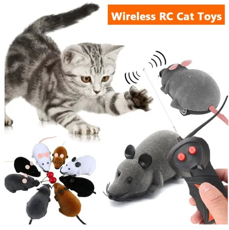 Wireless Remote Mouse Toys Mice Funny Cat Toys Remote Control Cat Toys Simulation Mouse Toys