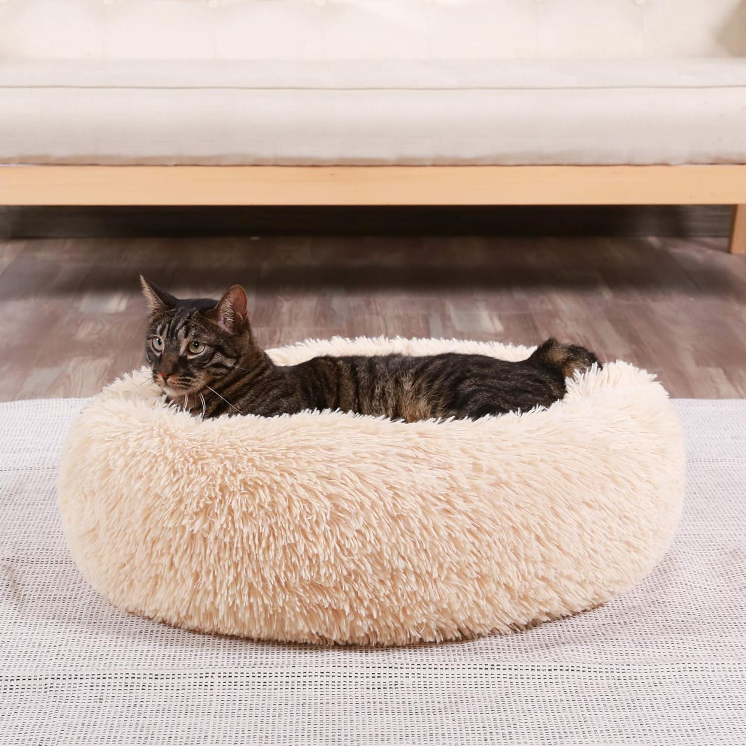 Dog Beds Indoor Dogs Large, Faux Fur Dog Beds Medium, Calming Dog Beds Machine Washable