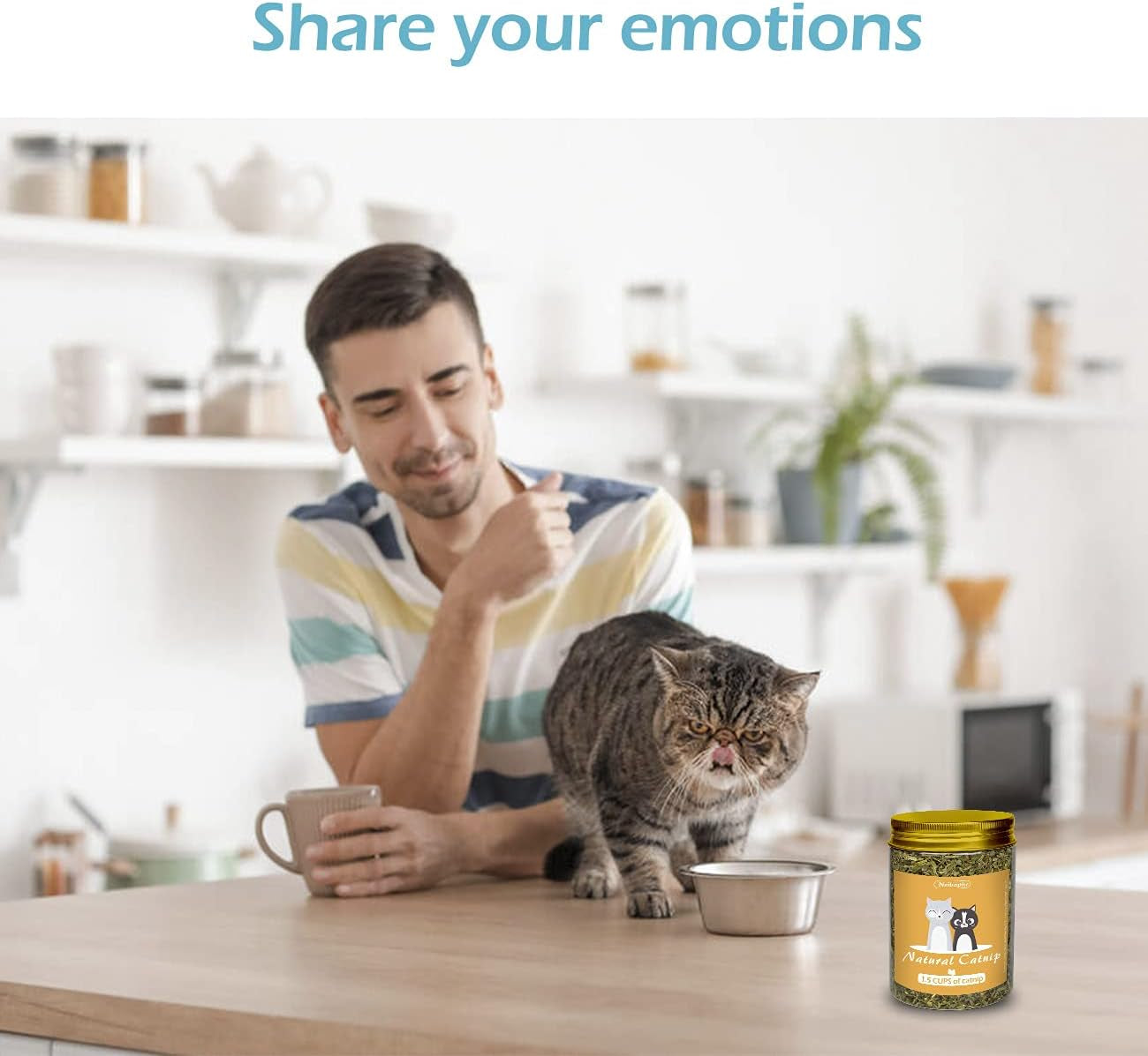 Cat Nip, Premium Catnip Leaves for Cat, Makes Cat Crazy (1CUP)
