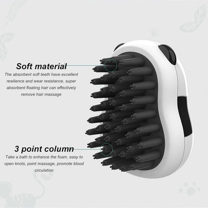 Pet Dog Bath Brush Dog Cat Shampoo Brush Grooming Washing Brush Comb Panda Shape